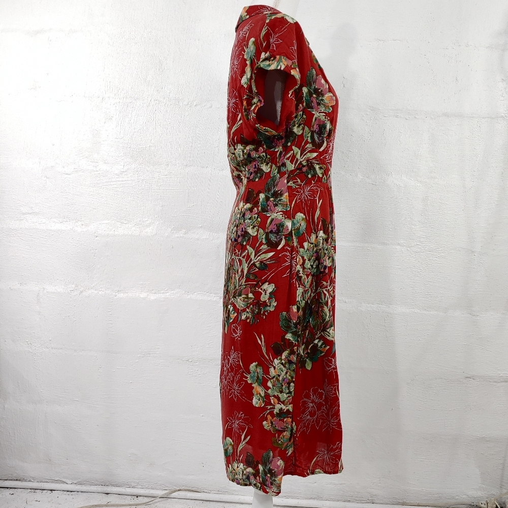Skies Are Blue Red Floral Dress - Picture 12 of 16